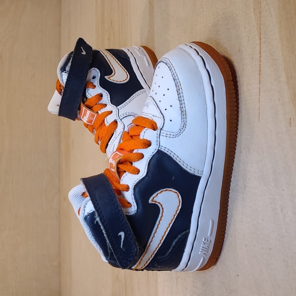 Nike Air Force 1 Mid 2007 Orange Blaze Patterson Square Gardens Shoes - Picture 6 of 10